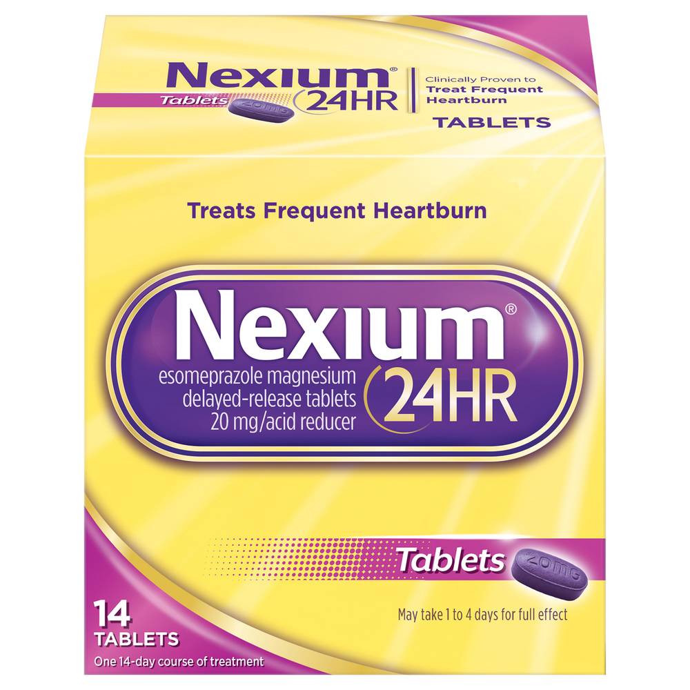 Nexium Acid Reducer Heart Bun Relief 20 mg Magnesium Tablets (14 ct)