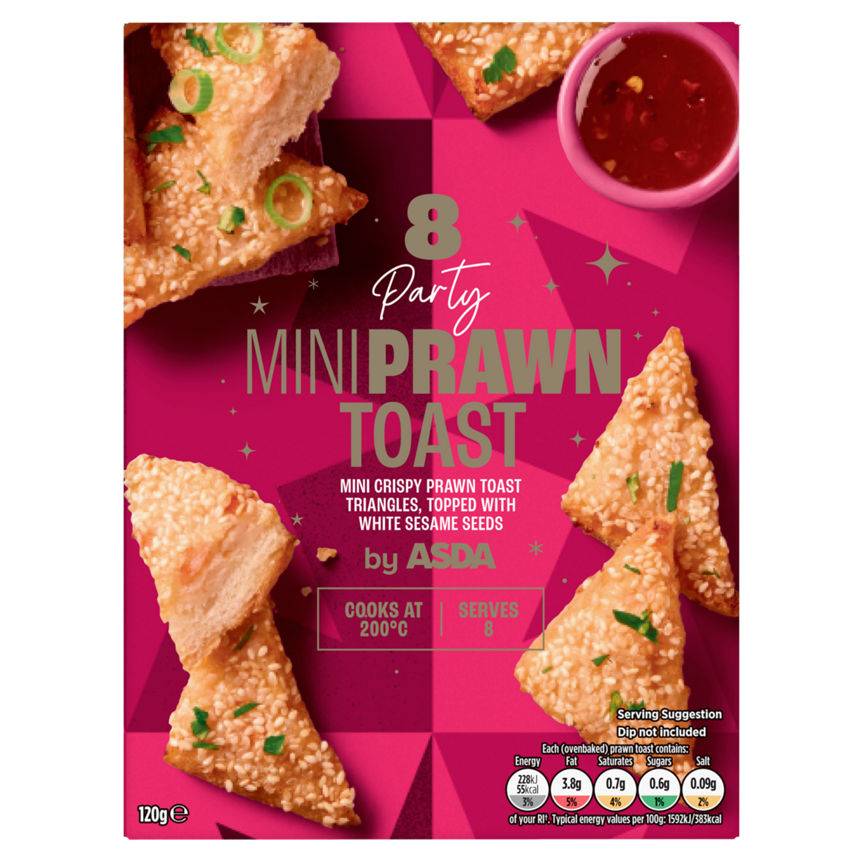 ASDA Party Mini Prawn Toast (8 pack)