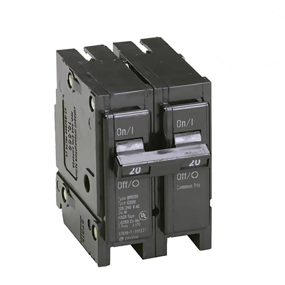 Eaton Type BR 20-amp 2-Pole Standard Trip Circuit Breaker | BR220