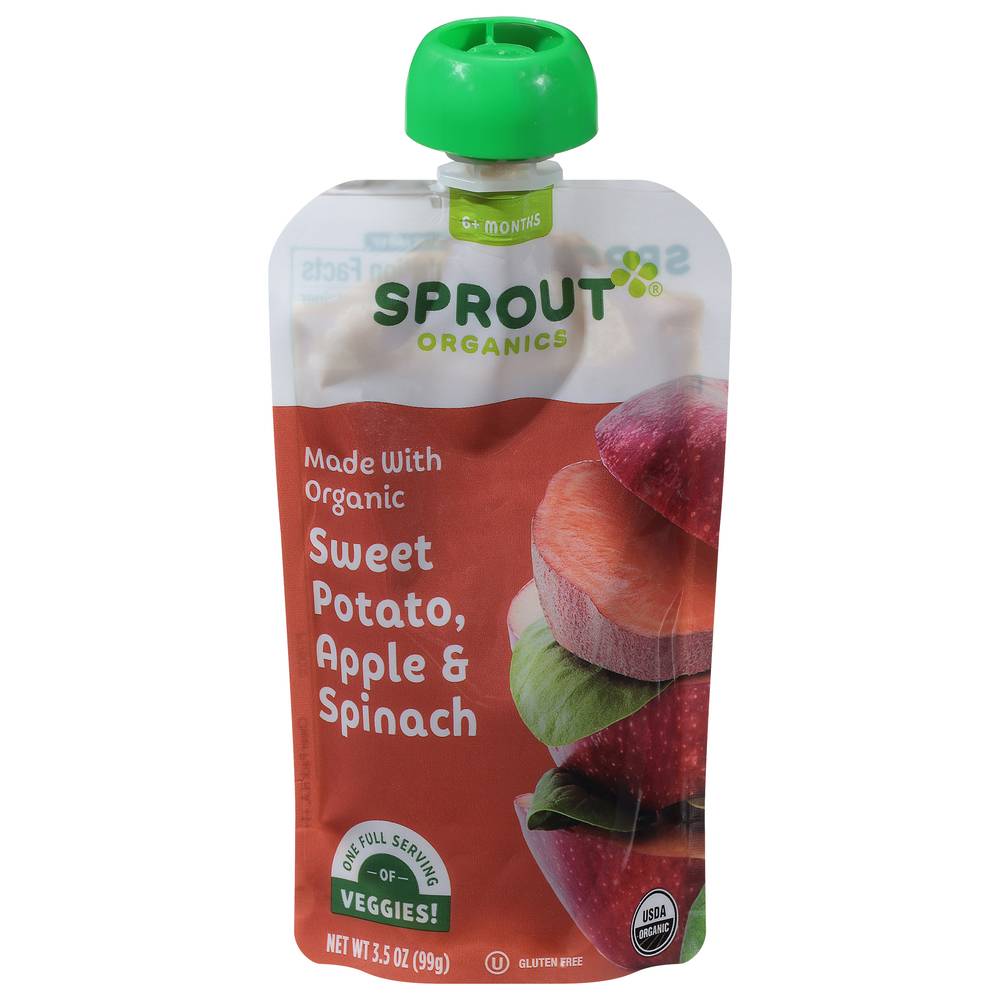 Sprout Organics Organic 6+ Months Baby Food, Sweet Potato, Apple And Spinach (3.5 oz)