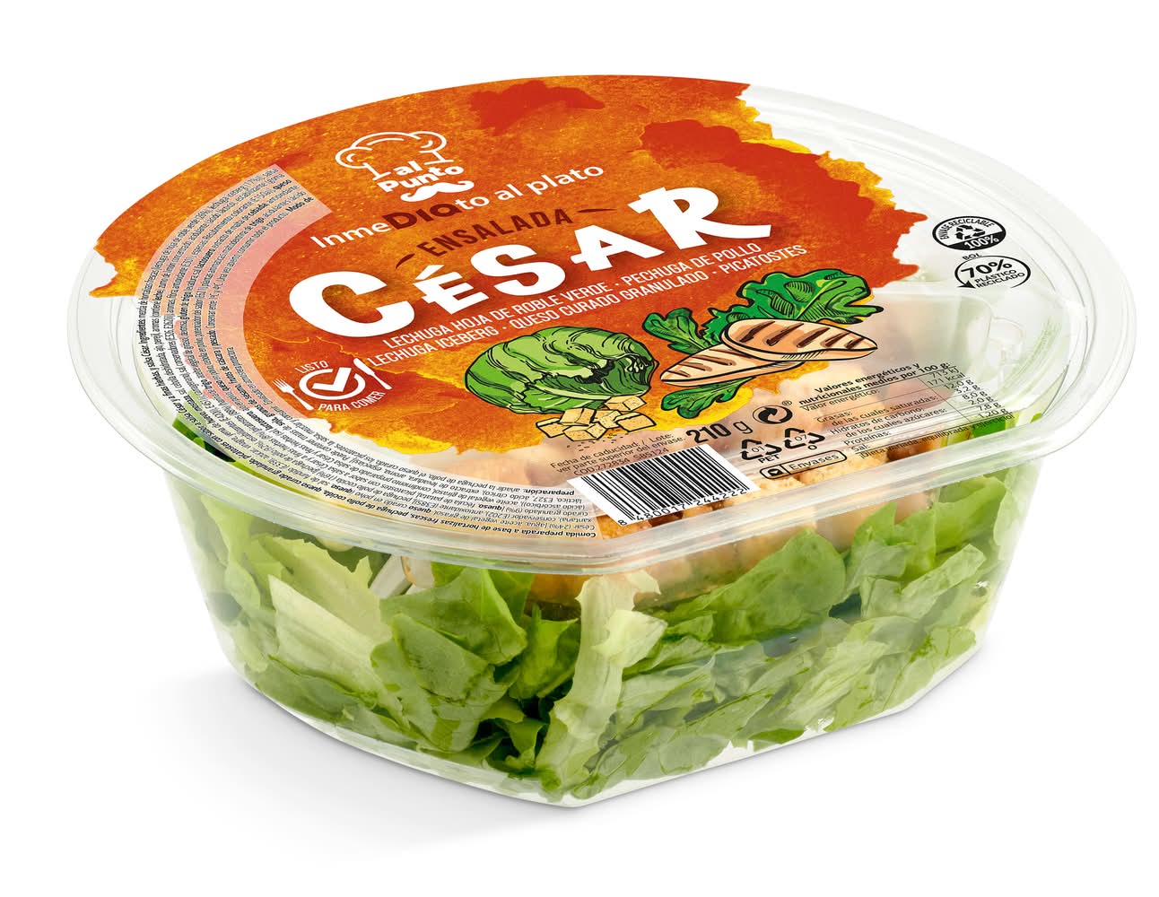 Ensalada César Al Punto Dia Bandeja 210 G