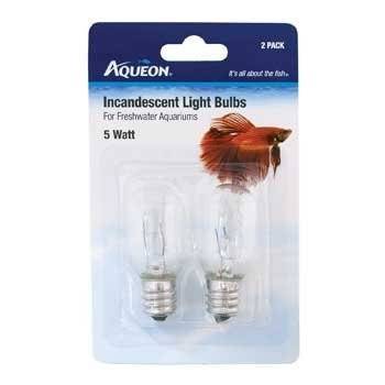 Aqueon Bulb Incandescent Clear 5W, 2 Pack