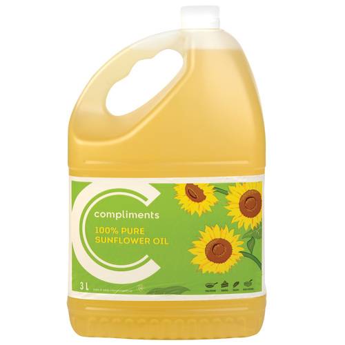 Compliments Sunflower Oil 100% Pure 3 L