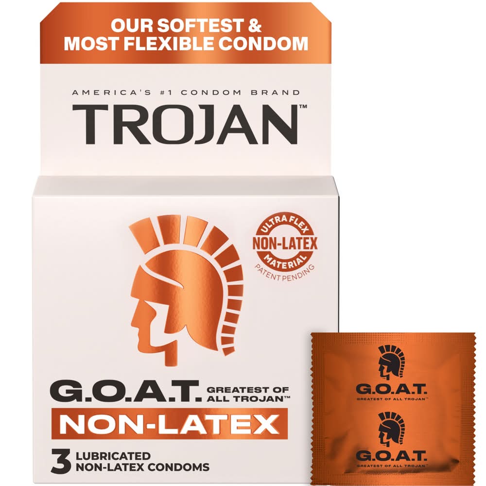 Trojan G.o.a.t. Non-Latex Lubricated Condoms (3 ct)