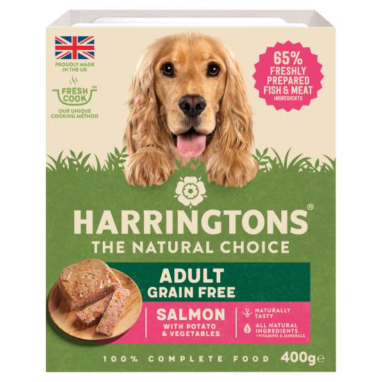Harringtons Adult Grain Free Wet Dog Food Tray (salmon with potato & vegetables)