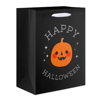 American Greetings Halloween Pumpkin Gift Bag, Medium