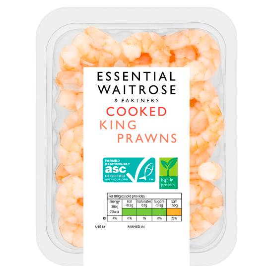 Essential Waitrose Cooked King Prawns