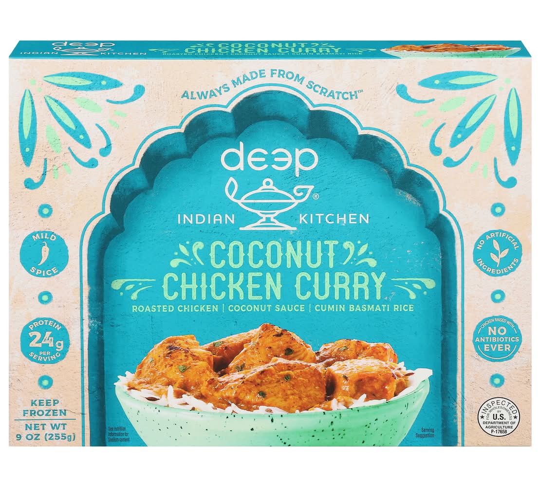 Deep Indian Kitchen Frozen Coconut Chicken Korma With Rice (9 oz)