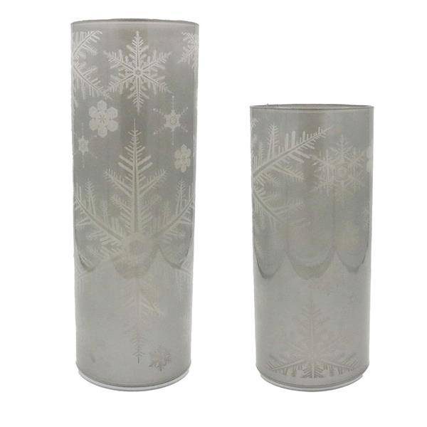 Silver Snowflake Candle Holder