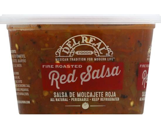 Del real foods · Salsa Roja de Molcajete Fire Roasted Red Salsa (15 oz)