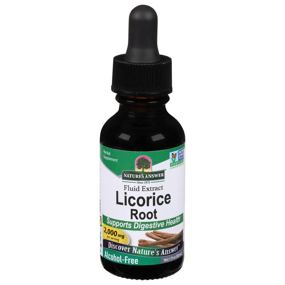 Nature's Answer Licorice Root Herbal Supplement For Gut Health