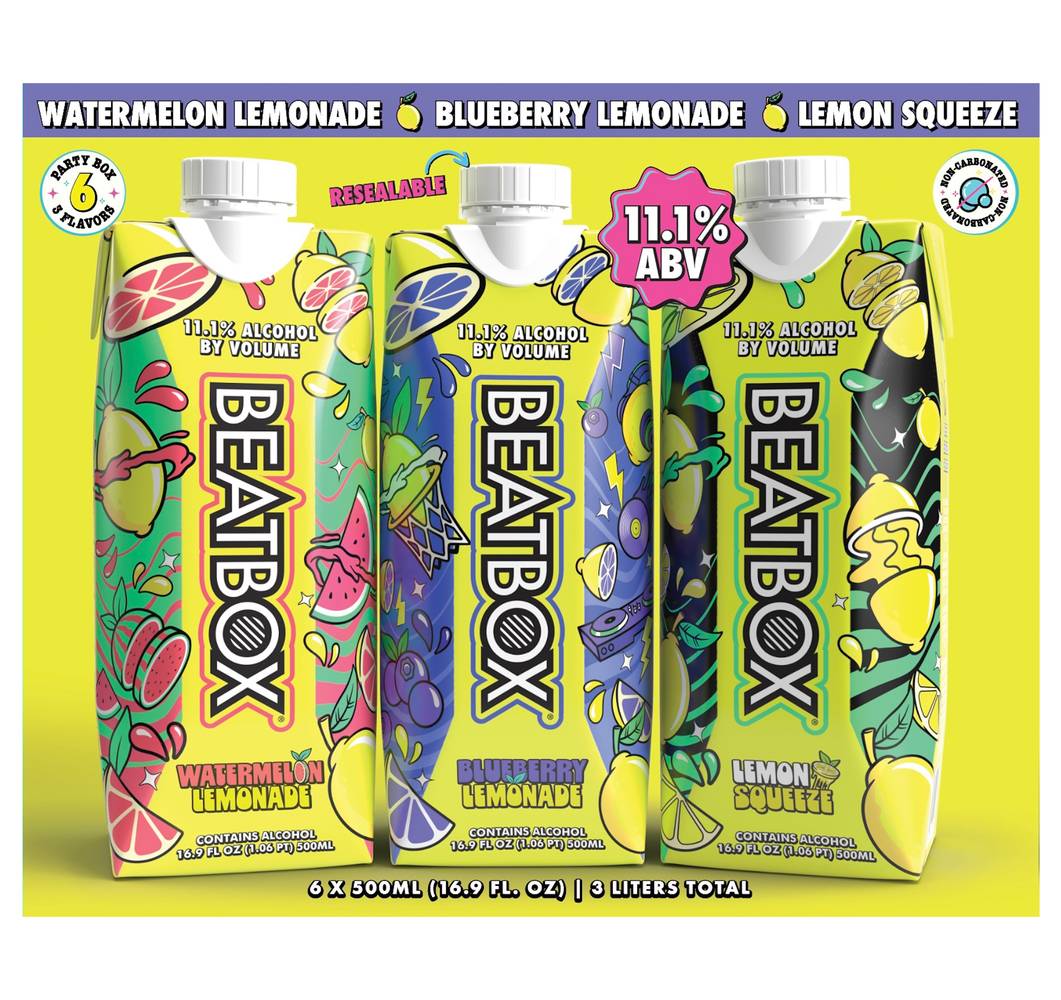 BeatBox Lemonade Variety pack, Assorted (6 x 16.9 fl oz)