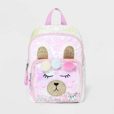 Cat & Jack Sequin Llama Backpack For Kids (pink)