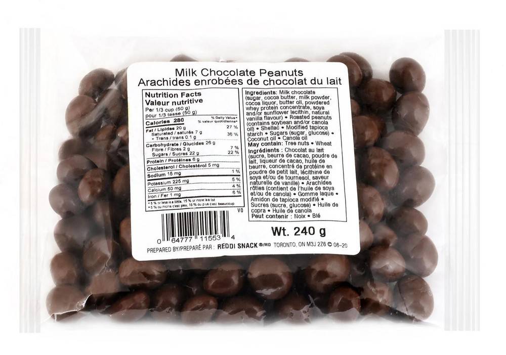Reddi Snack Milk Chocolate Peanuts (240 g)