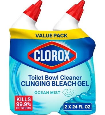 Clorox Ocean Mist Toilet Bowl Cleaner Clinging Bleach Gel - 48 fl oz/2ct