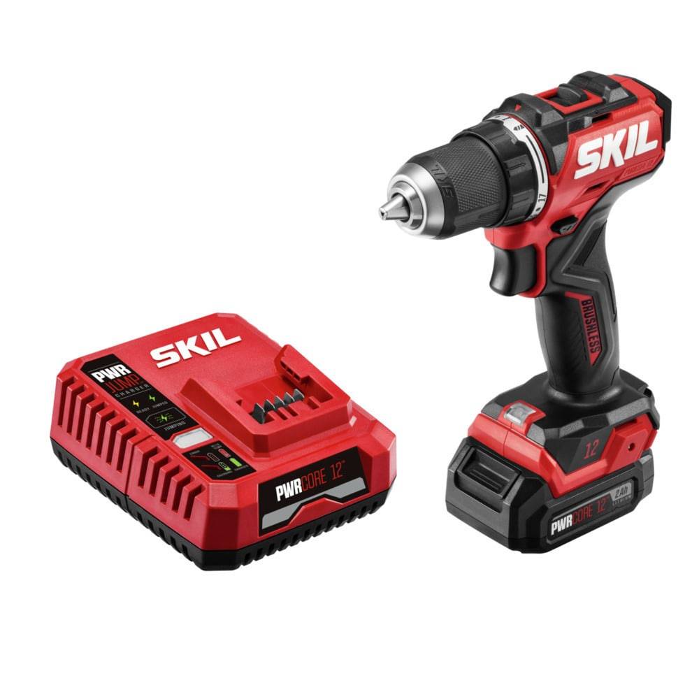 SKIL PWR CORE 12-volt 1/2-in Keyless Brushless Cordless Drill (1-Battery and Charger Included) | DL6290A-11