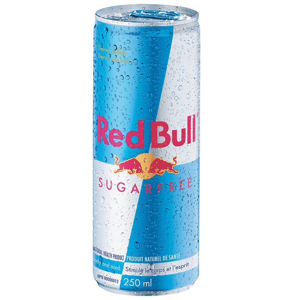 Red bull boisson énergisante sans sucre - sugar free energy drink (250 ml)