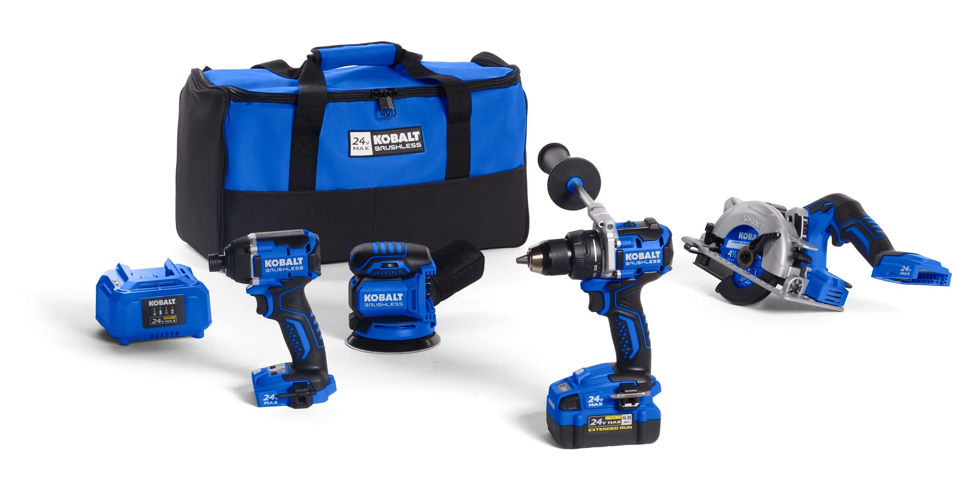 Kobalt 24-volt 4 -Tool Brushless Power Tool Combo Kit 1 -Batteries Included and Charger Included )