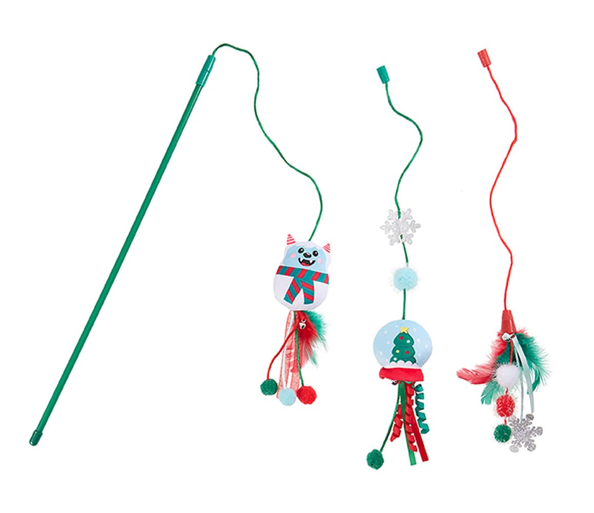 Merry & Bright® 3-Pack Plush Teasers (Color: Multi Color)