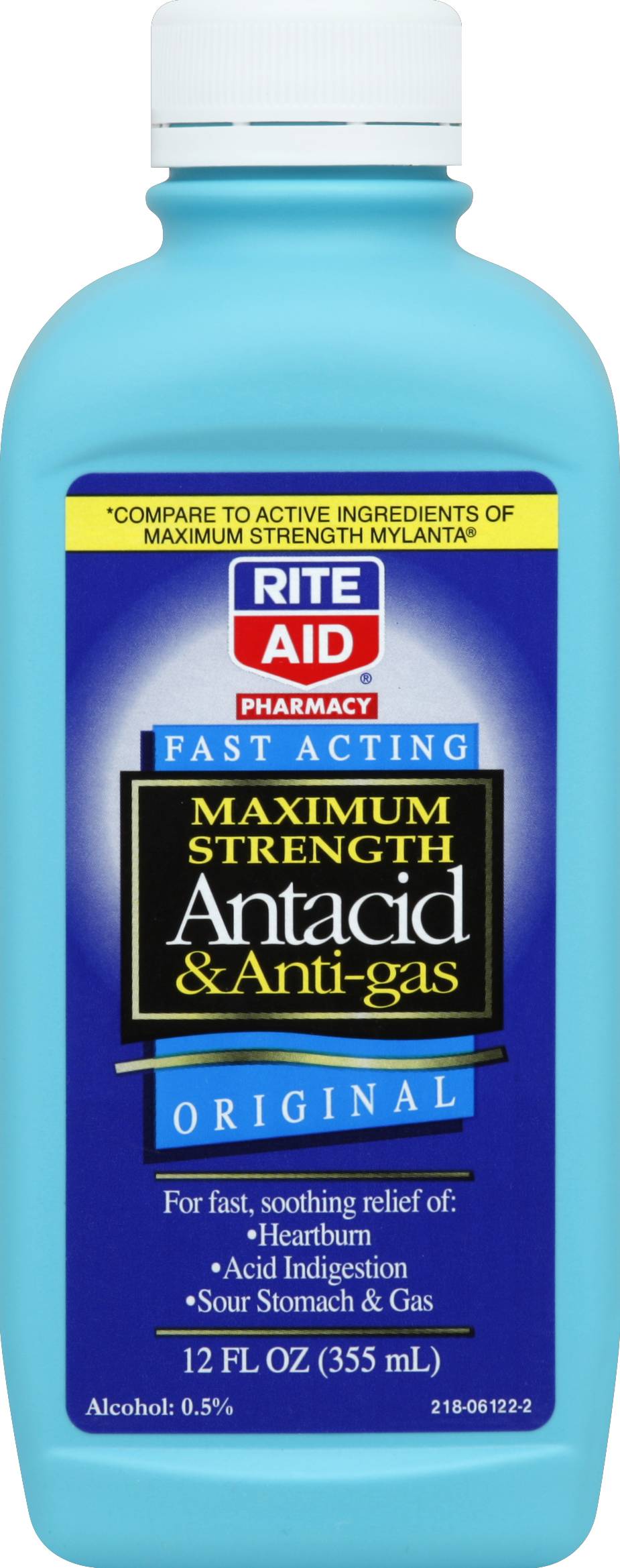 Rite Aid Maximum Strength Fast Acting Original Antacid & Anti Gas Relief (12 fl oz)