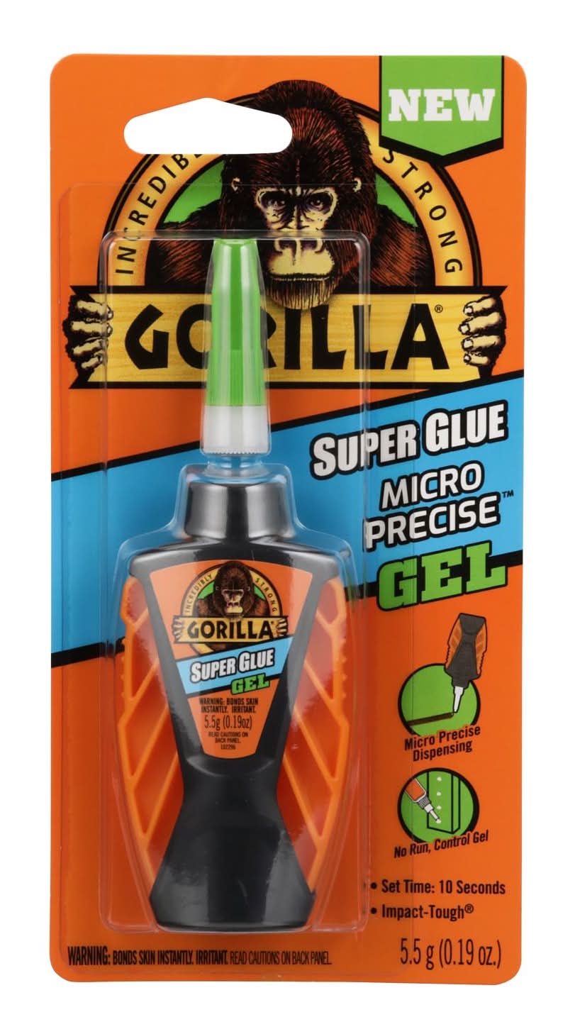Gorilla Micro Precise High Strength Hybrid Adhesive Translucent Super Glue 5.5 Gm