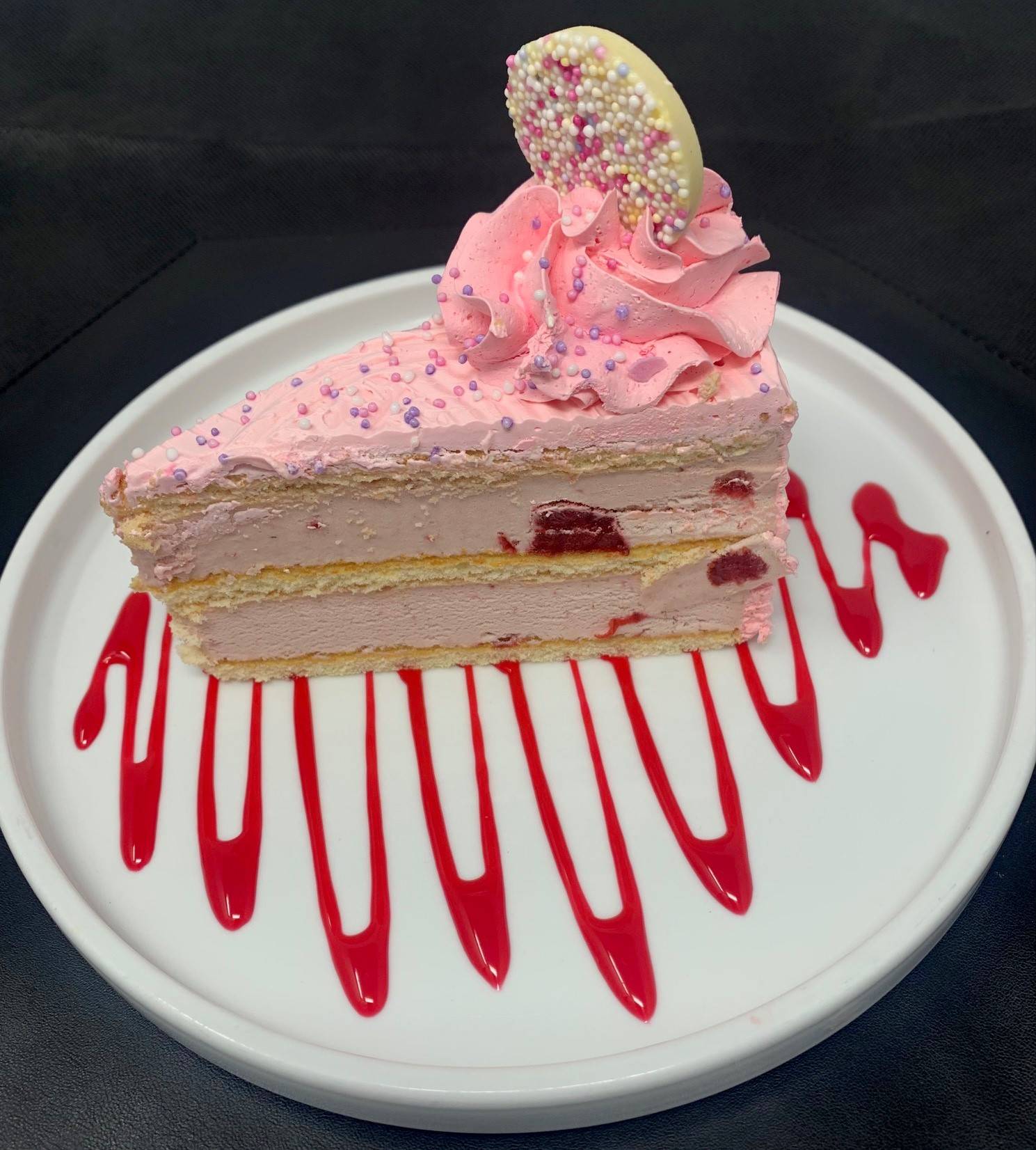 Very Berry Strawberry Cake Slice