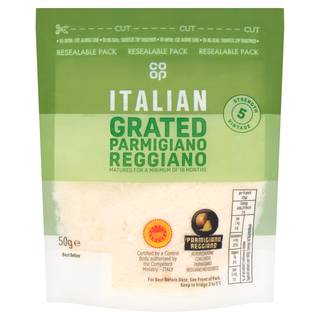 Co-op Italian Grated Parmesan 50g