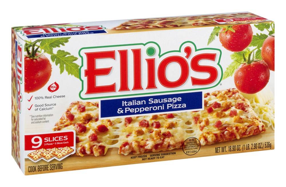 Ellio's Frozen Italian Sausage & Pepperoni Pizza