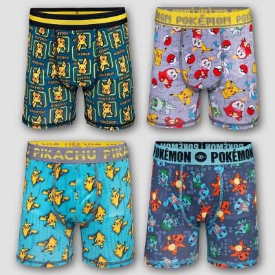 Boys' Pokemon 4pk Boxer Briefs - 6: Fictitious Character Knit Underwear