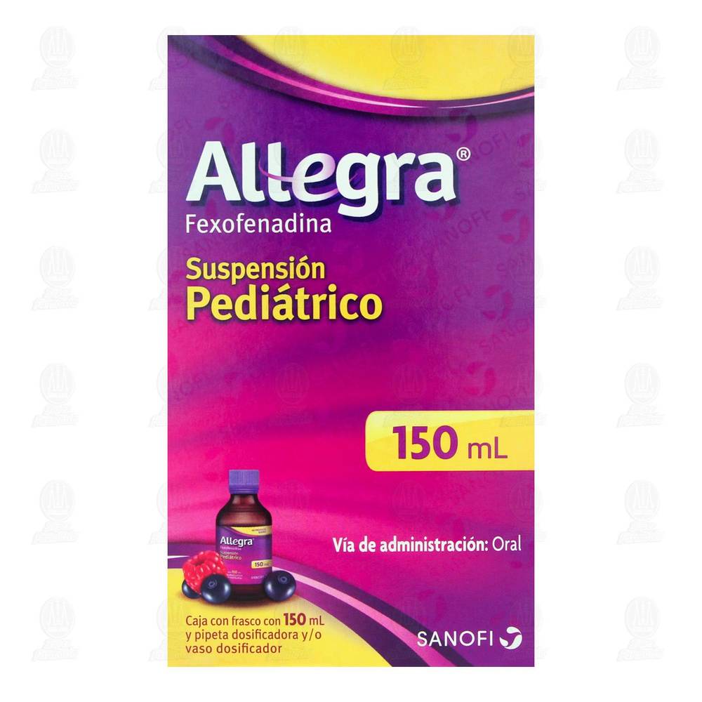 Sanofi · Allegra exofenadina suspensión pediátrico 120 mg (150 ml)