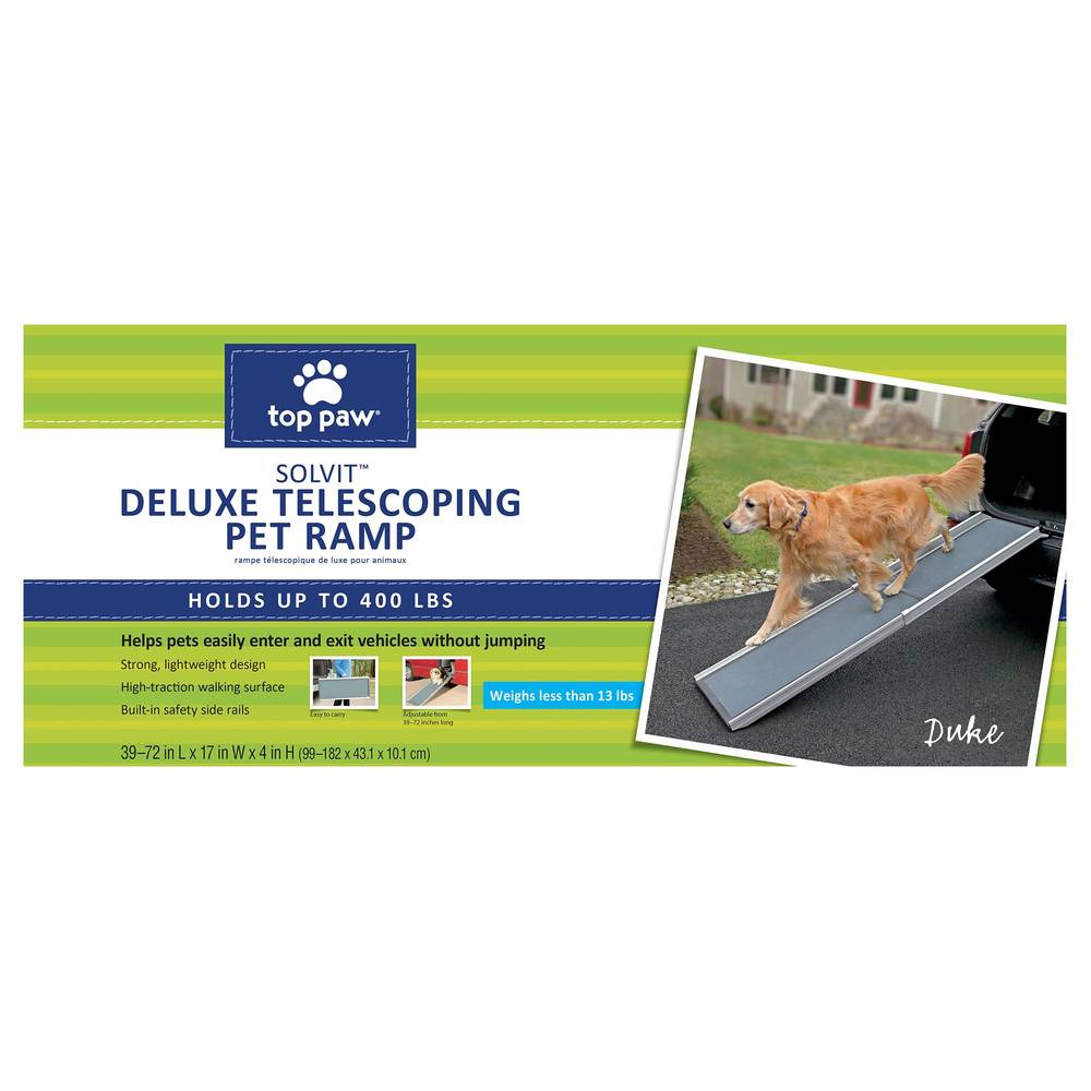 Top Paw® Deluxe Telescoping Pet Ramp (Color: Assorted, Size: 39-72\"L X 17\"W X 4\"D)