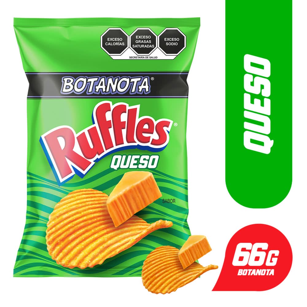 Ruffles · Papas fritas onduladas, queso (66 g)