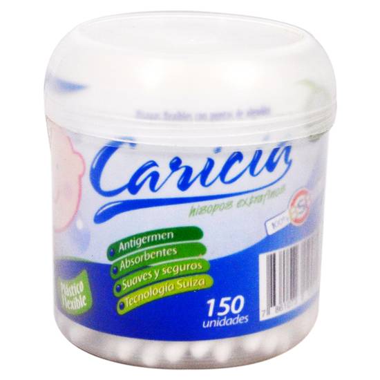 CARICIA COTONETES PLASTICO FCO*150