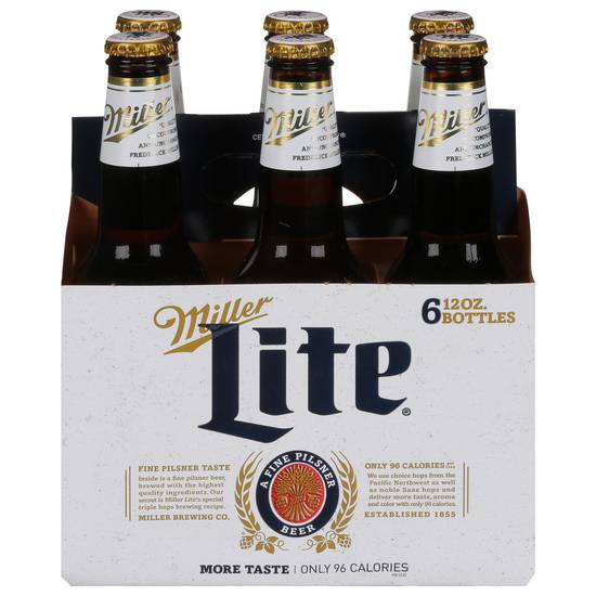 Miller Lite a Fine Pilsner Beer (6 pack, 12 oz)