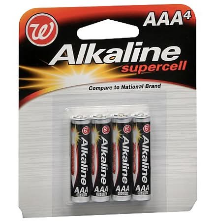 Walgreens Alkaline Supercell Batteries, AAA (4 ct)