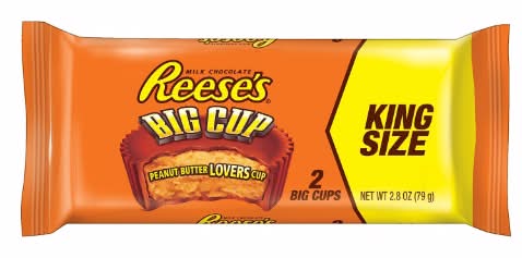 Reese's Big Cup Milk Chocolate & Peanut Butter Candy pack (2.8 oz, 2 ct)