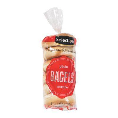 Selection bagels nature (6 unités) - plain bagels (6 units)
