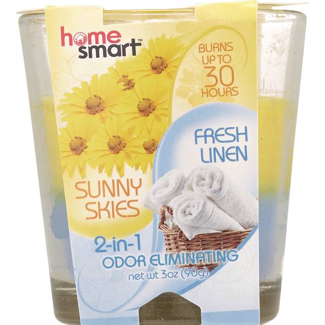HOME SMART 2-IN-1 SUNNY SKIES & FRESH LINEN CANDLE