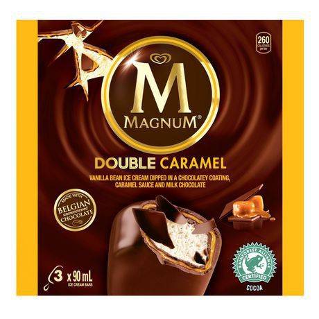 Magnum barre de crème glacée double caramel (3 x 90 ml) - double caramel icecreambars (3 x 90 ml)
