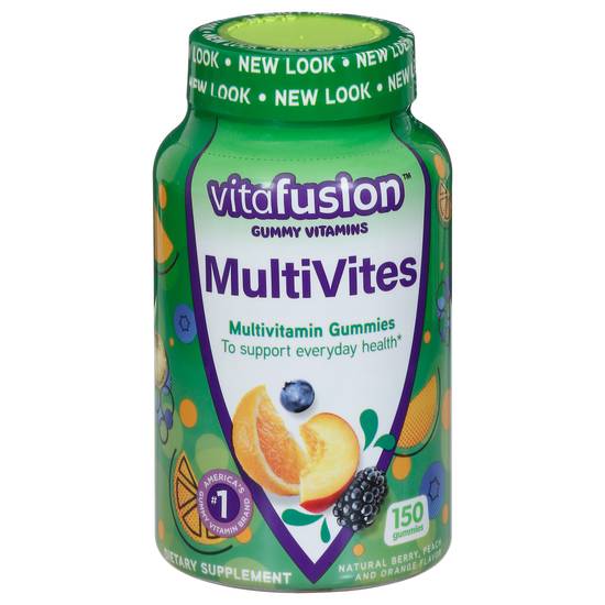 Vitafusion Multivites Natural Gummies (berry - peach - orange )