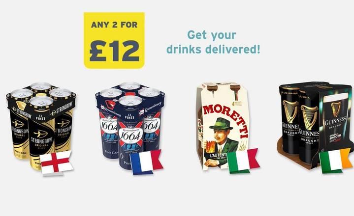 2 for £12: 4 Pack Beers & Ciders