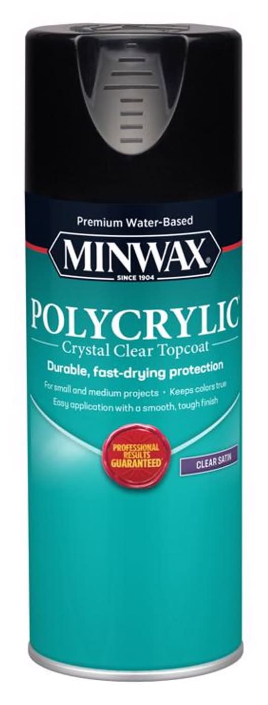 Minwax Polycrylic Satin Crystal Clear Water-Based Polyurethane 11.5 Oz