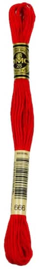 Dmc 117 6 Strand Cotton Embroidery Floss, Red