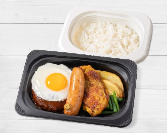 ミックスグリル＆目玉焼き弁当