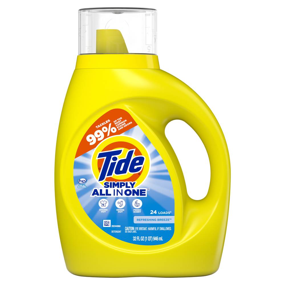 Tide Simply All in One Refreshing Breeze Liquid Laundry Detergent