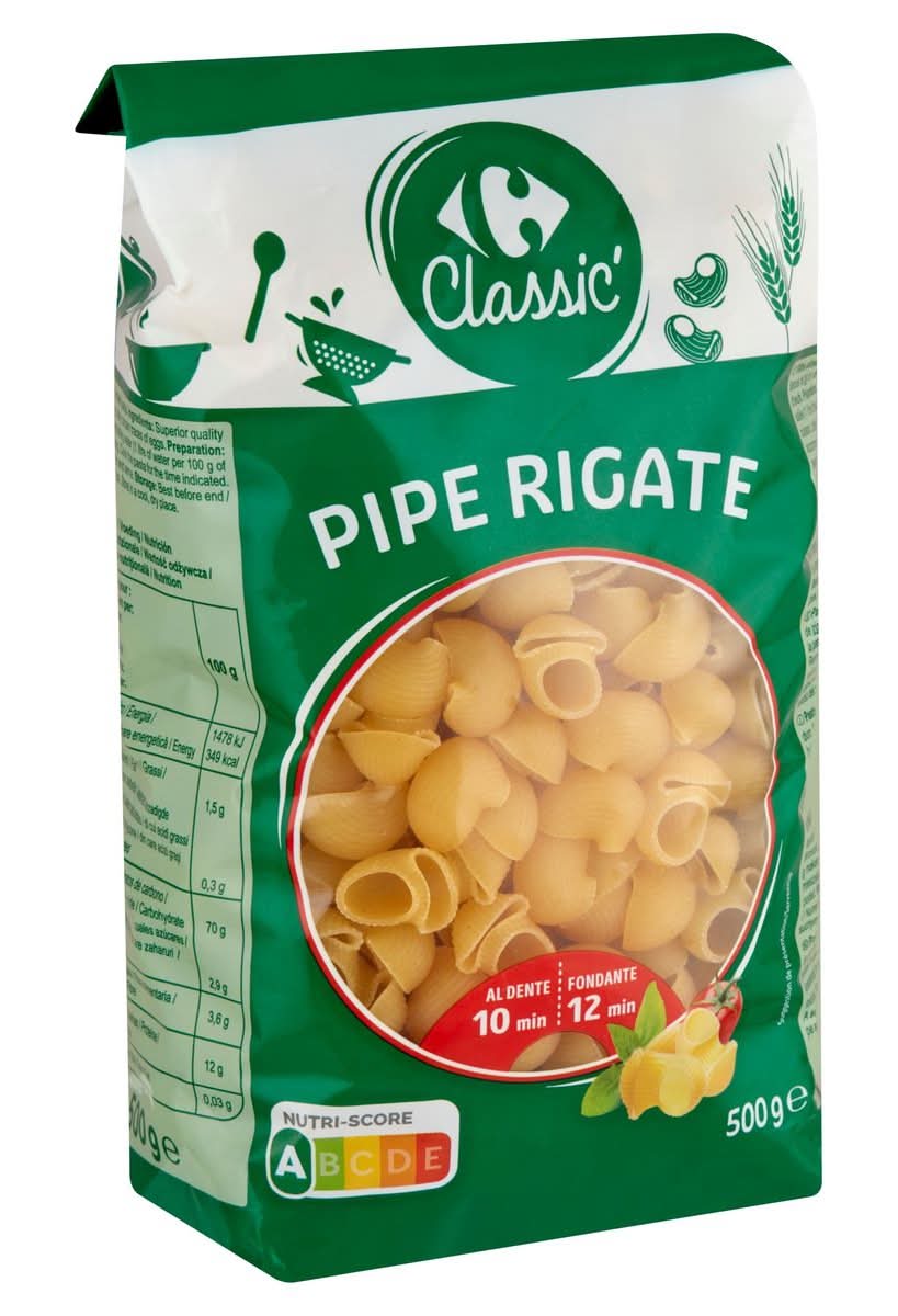 Carrefour Classic'' Pipe Rigate 500 g