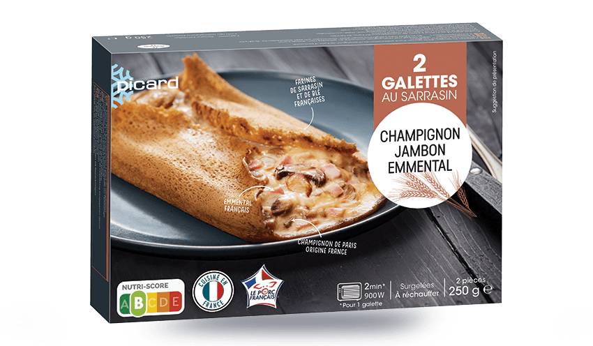 2 galettes jambon-champignon-emmental