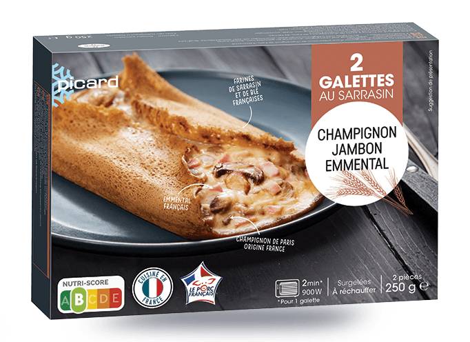 2 galettes jambon-champignon-emmental