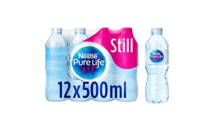 Nestle Pure Life Water 12 x 500ml bottles (371053)
