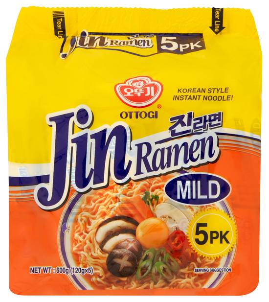 Ottogi Jin Ramen Korean Style Mild Instant Noodles